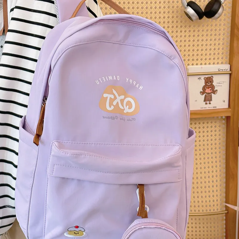 XIANGSU Nylon Fabric Backpack Women's Multicolor-20
