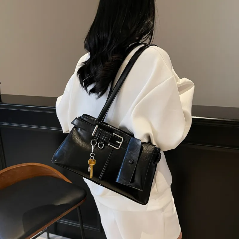 XIANGSU PU Shoulder Bag Regular Women's White/Silver/Black/Blue/Pink-16