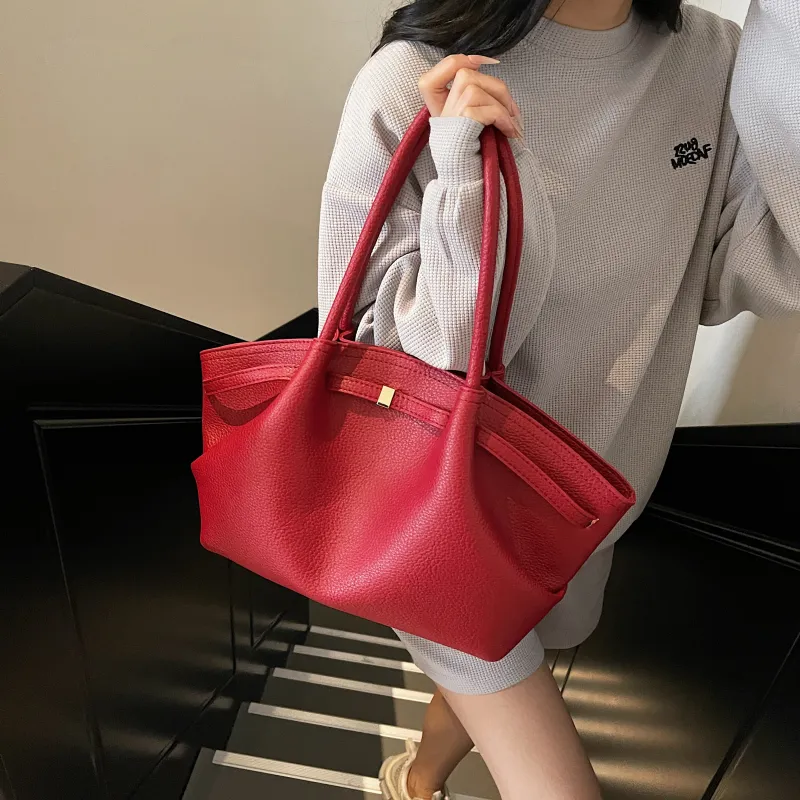 XIANGSU Pu Shoulder Bag Regular Women's White/Black/Red/Khaki/Coffee-14