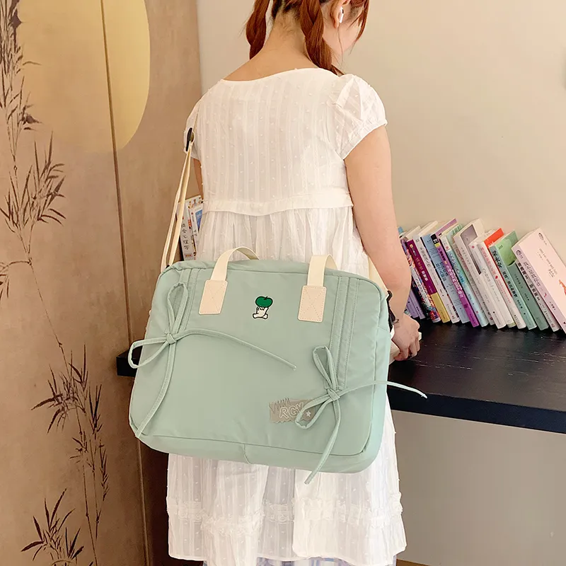 XIANGSU Nylon Fabric Shoulder Bag, Crossbody Bag, Handbag Women's Multicolor-4
