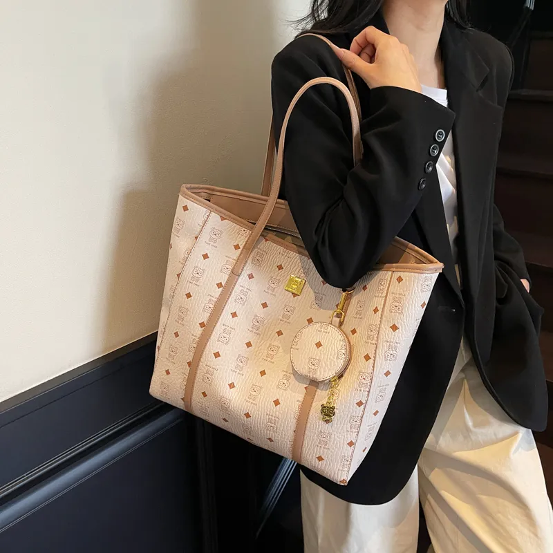 XIANGSU PU Shoulder Bag Regular Women's Ecru/Pink/Brown-5