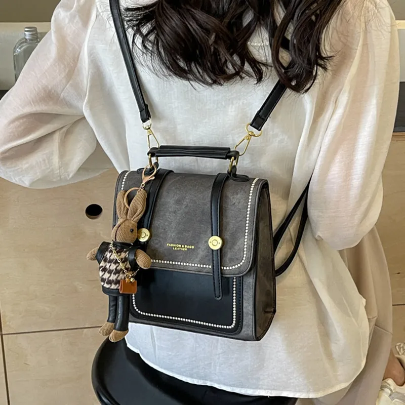 XIANGSU PU Backpack Women's Multicolor-6