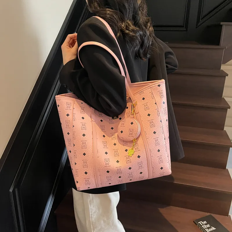 XIANGSU PU Shoulder Bag Regular Women's Ecru/Pink/Brown-11