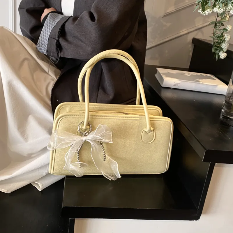 XIANGSU PU One Shoulder Handbags Women's White/Black/Yellow/Pink-14