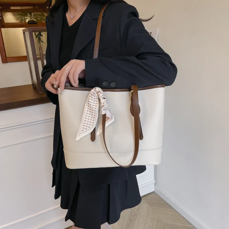 XIANGSU Pu Shoulder Bag Women's White/Black/Khaki/Brown-2