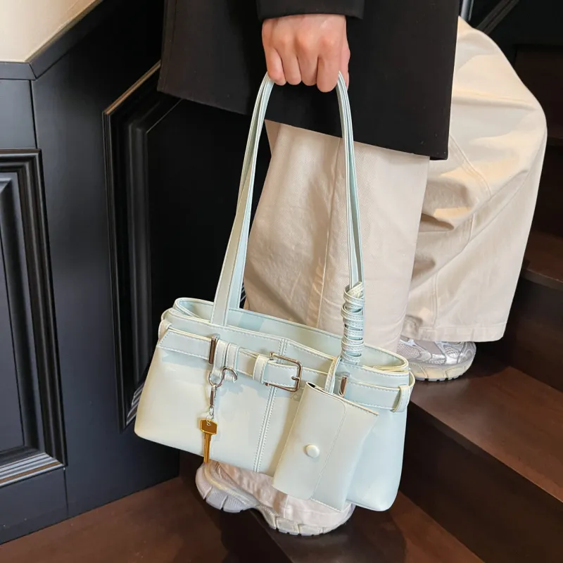 XIANGSU PU Shoulder Bag Regular Women's White/Silver/Black/Blue/Pink-22