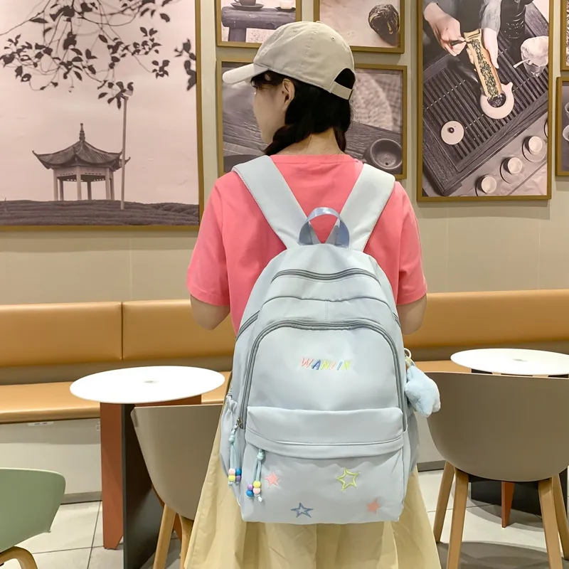 XIANGSU Nylon Backpack Unisex Multicolor-13