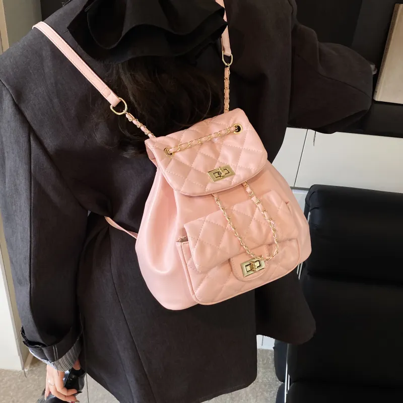 XIANGSU PU Backpack Women's White/Black/Red/Pink-16