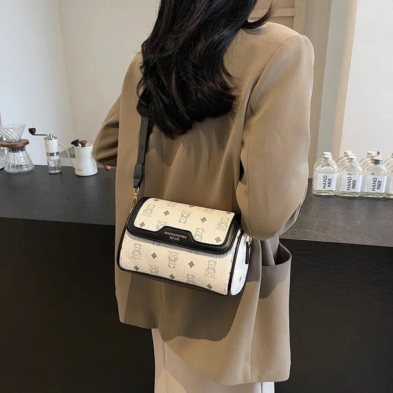 XIANGSU PU Crossbody Bag Shoulder Bag Regular Women's Pink/Black & White/Black/Ecru/Brown-6