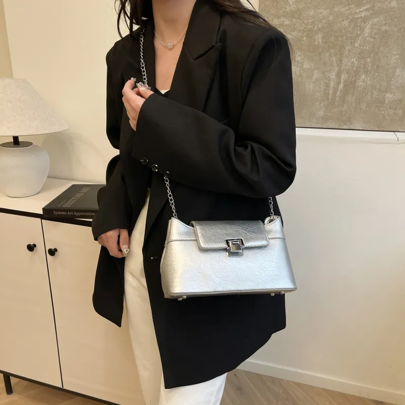 XIANGSU PU Shoulder Bag Women's Ecru/Silver/Black/Red/Pink/Brown-8