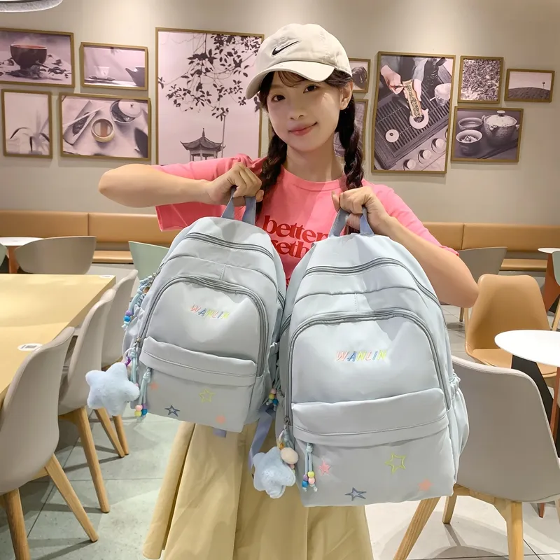 XIANGSU Nylon Backpack Unisex Multicolor-9