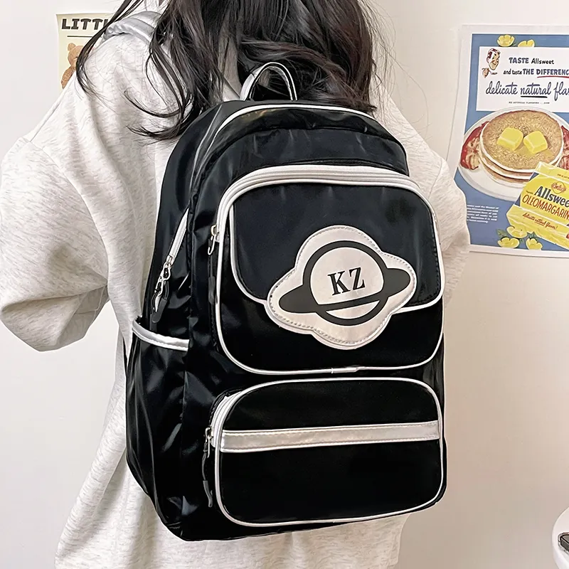 XIANGSU PU Backpack Unisex Pink/Fuchsia/Gray/Black-22