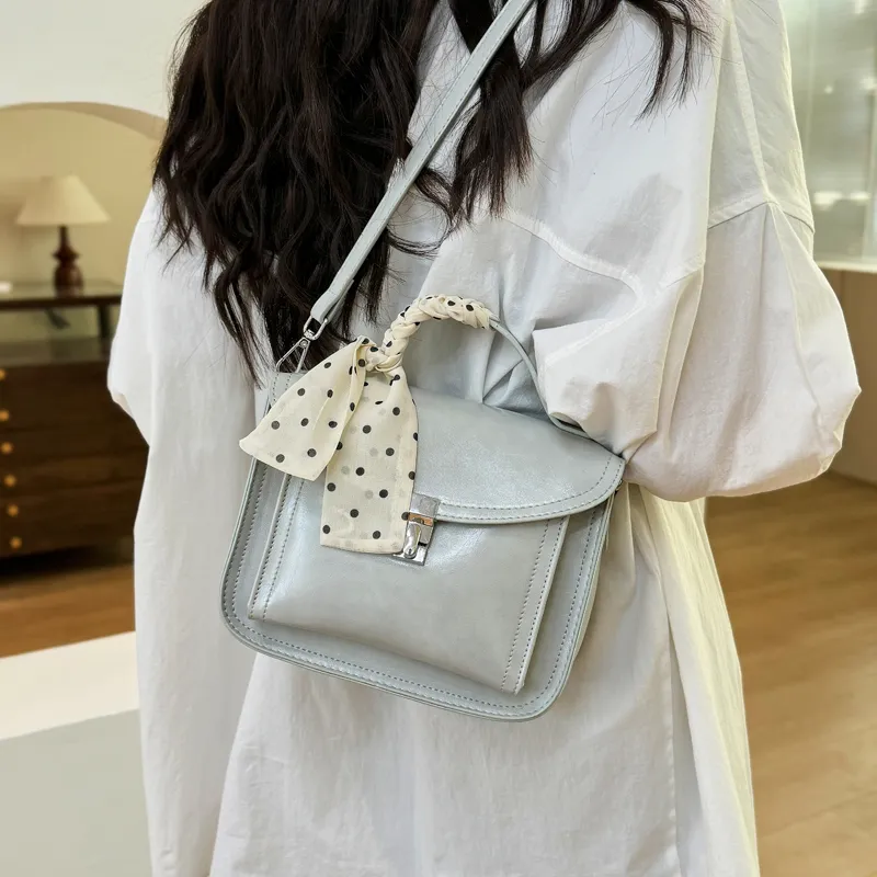 XIANGSU PU One Shoulder Handbags Women's White/Pink/Black/Silver-22