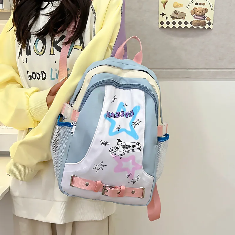 XIANGSU Nylon Backpack Women's Pink/Blue-9