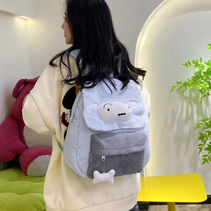 XIANGSU Plush Backpack Regular Women's Multicolor-3