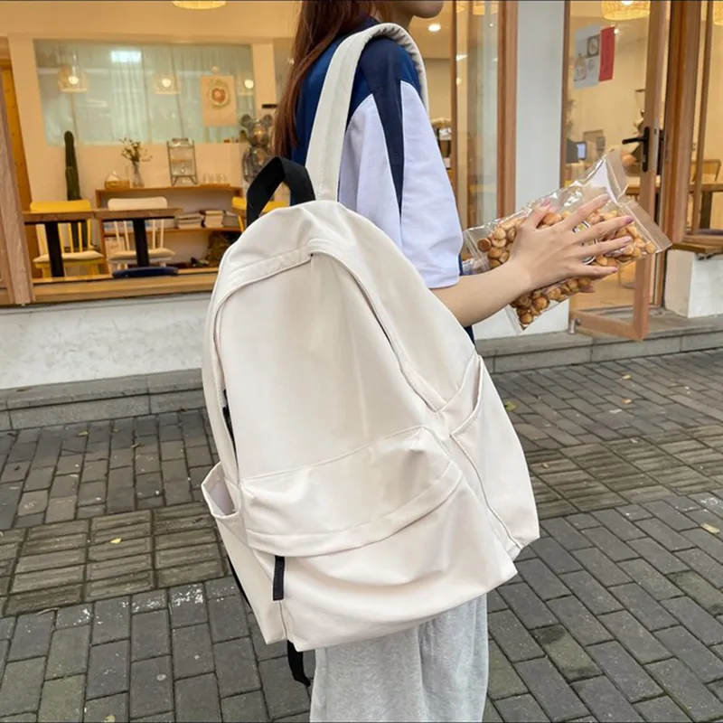 XIANGSU Nylon Backpack Unisex Red/White/Blue/Black-9
