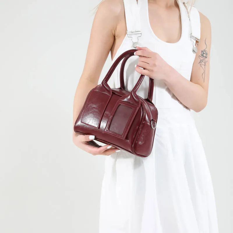 XIANGSU PU Shoulder Bag, Crossbody Bag, Handbag Women's Silver/Pink/Ecru/Burgundy/Brown/Black-25