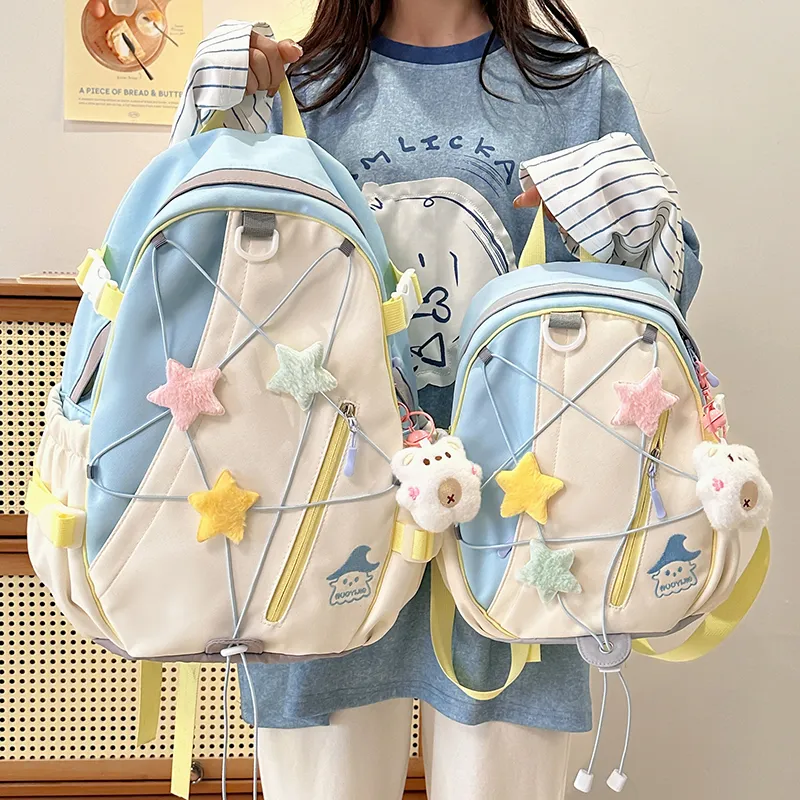 XIANGSU Nylon Backpack Large Size Unisex Multicolor-35