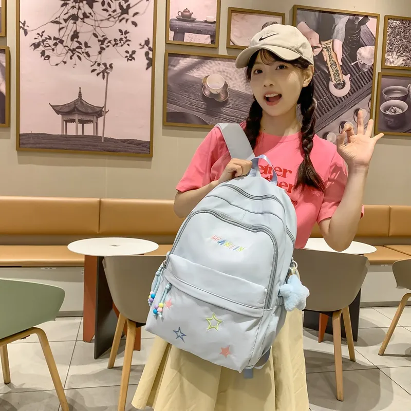 XIANGSU Nylon Backpack Unisex Multicolor-15