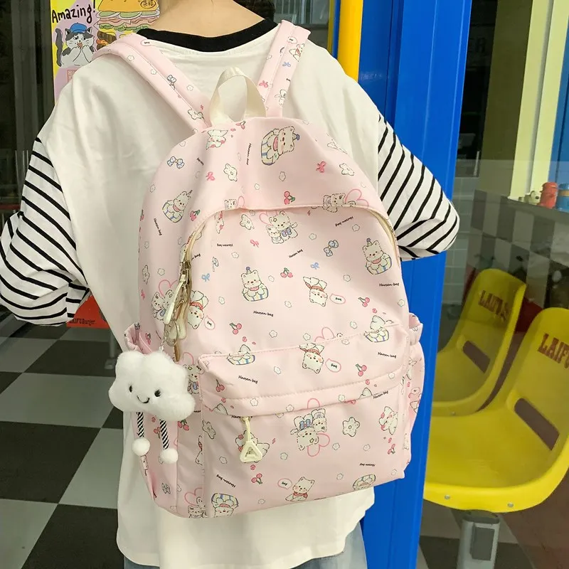 XIANGSU Nylon Backpack Regular Women's Multicolor-4