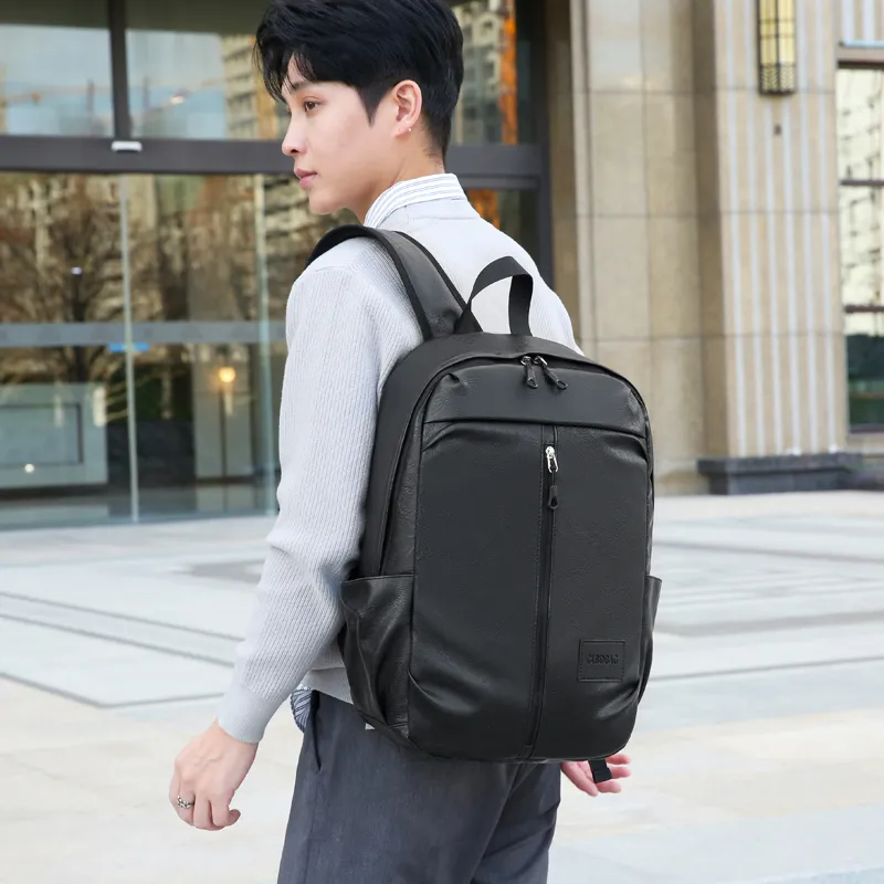 XIANGSU PU Backpack Men's Black/Brown-4