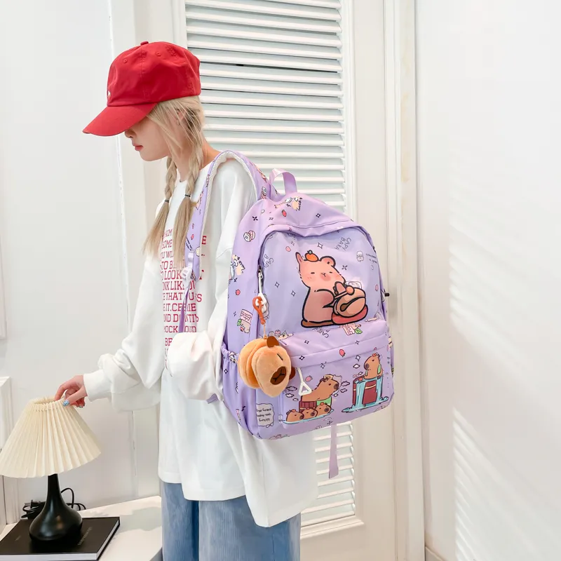 XIANGSU Canvas Backpack Women's Multicolor-12