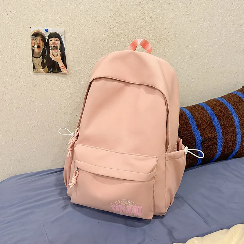 XIANGSU Nylon Backpack Unisex White/Red/Blue/Pink/Black-17
