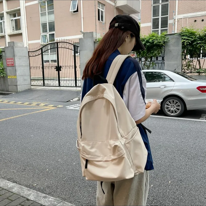 XIANGSU Nylon Backpack Unisex Red/White/Blue/Black-7