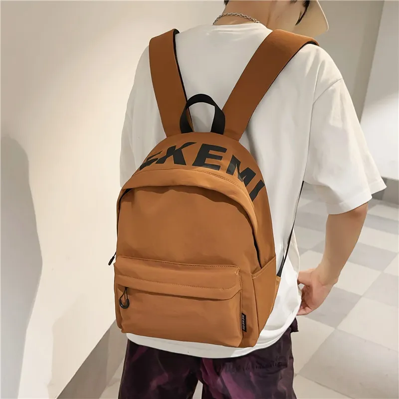XIANGSU Nylon Backpack Unisex White/Black/Orange/Green/Purple-14