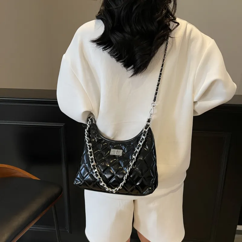 XIANGSU PU Shoulder Bag Women's Ecru/Silver/Black/Blue/Pink-17