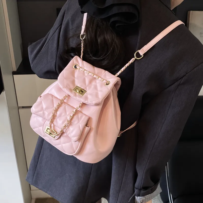 XIANGSU PU Backpack Women's White/Black/Red/Pink-17