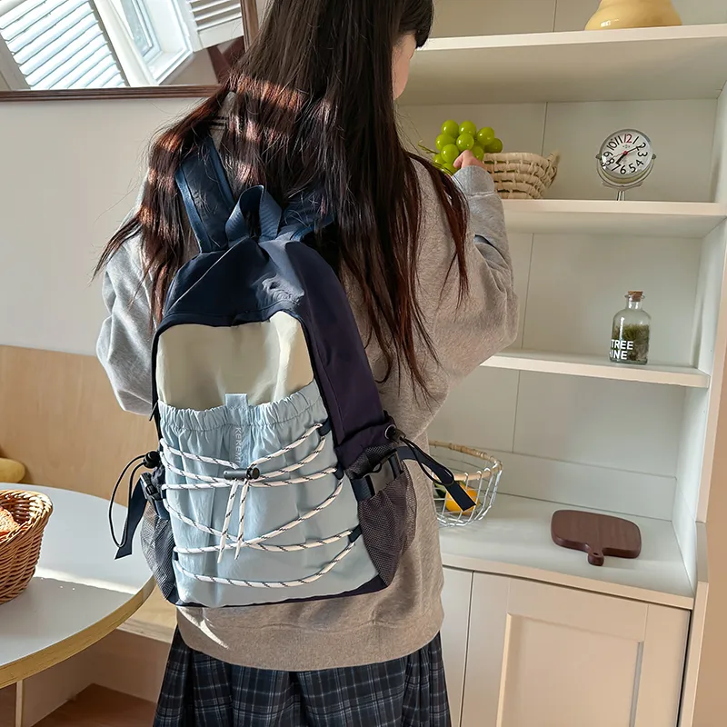 XIANGSU Nylon Backpack Unisex Multicolor-3