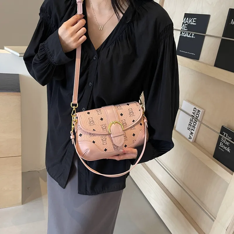 XIANGSU PU Crossbody Bag Shoulder Bag Regular Women's Pink Black/Ecru/Brown-2