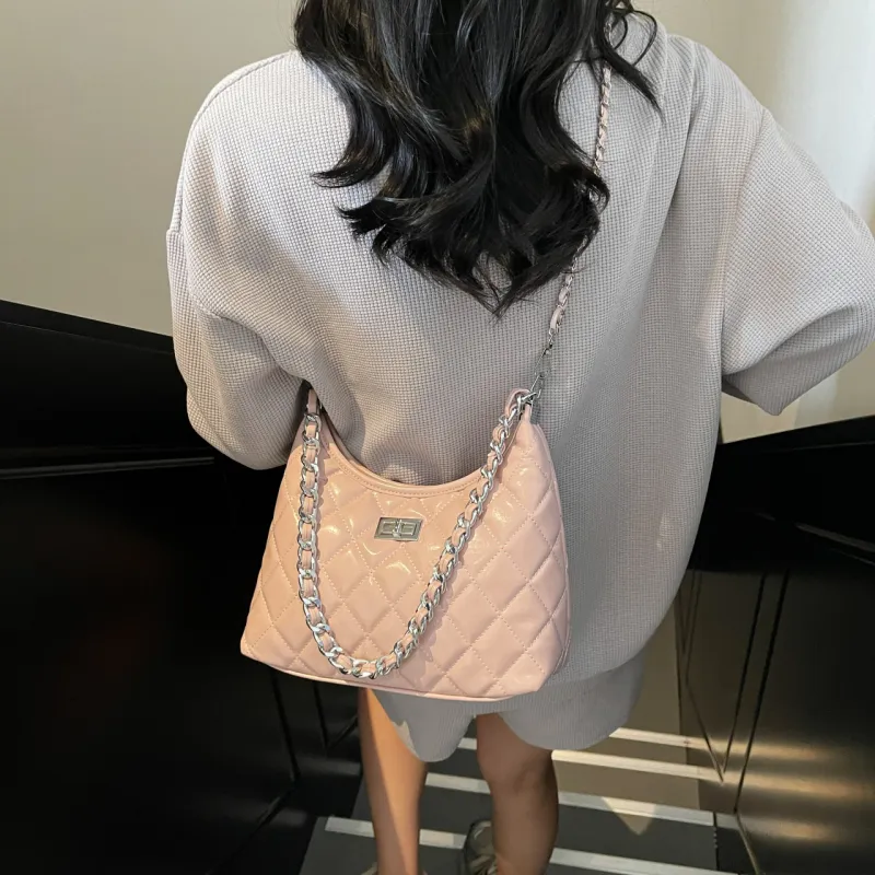 XIANGSU PU Shoulder Bag Women's Ecru/Silver/Black/Blue/Pink-27