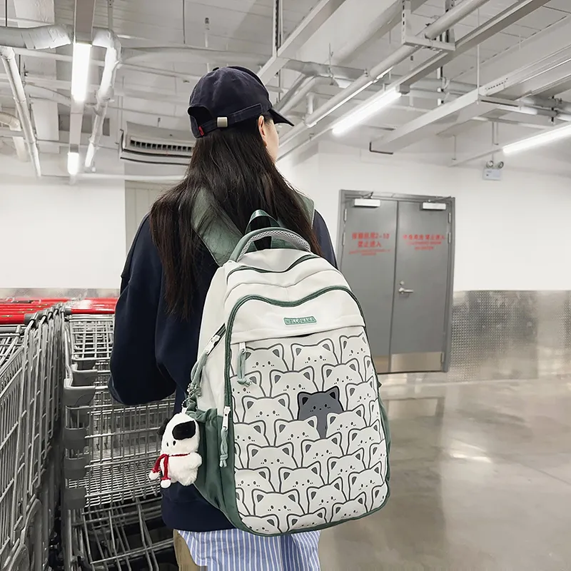 XIANGSU Nylon Backpack Regular Unisex Multicolor-2