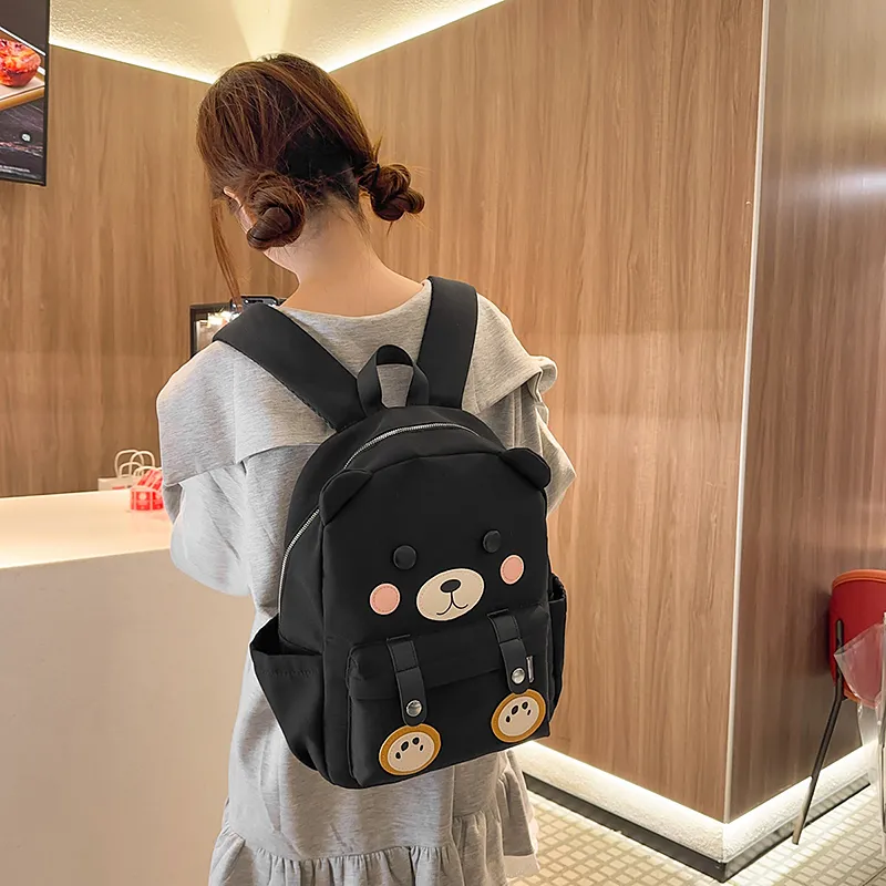 XIANGSU Nylon Backpack Women's Brown/White/Black-18