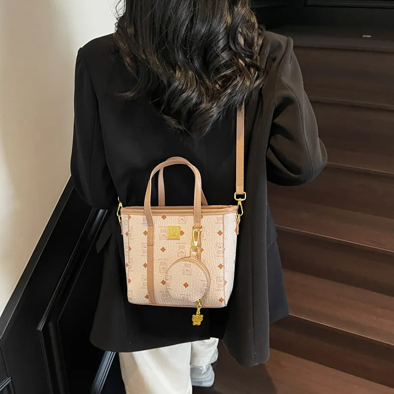 XIANGSU PU Handbag Shoulder Bag Crossbody Bag Women's Pink/Ecru/Brown-7