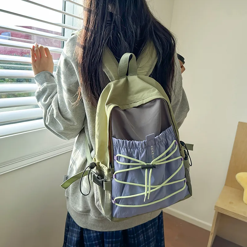 XIANGSU Nylon Backpack Unisex Multicolor-8