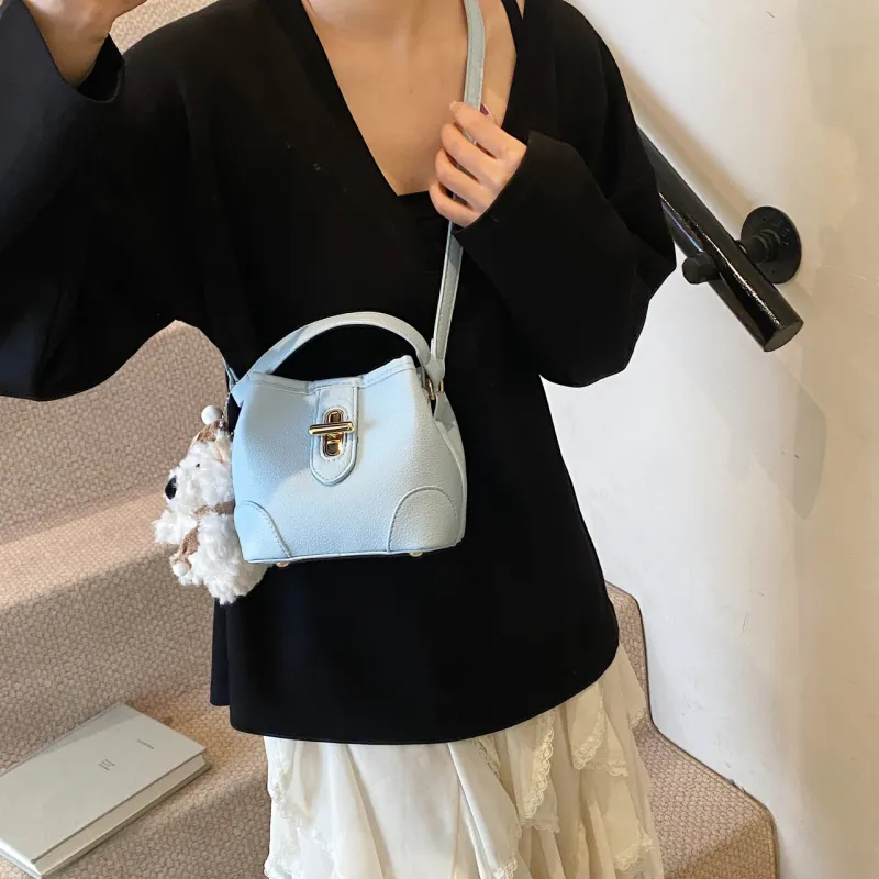 XIANGSU PU Crossbody One Shoulder Handbag Women's White/Black/Yellow/Blue-23