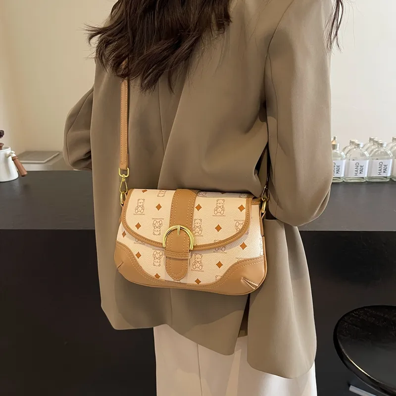 XIANGSU PU Crossbody Bag Shoulder Bag Regular Women's Pink Black/Ecru/Brown-11
