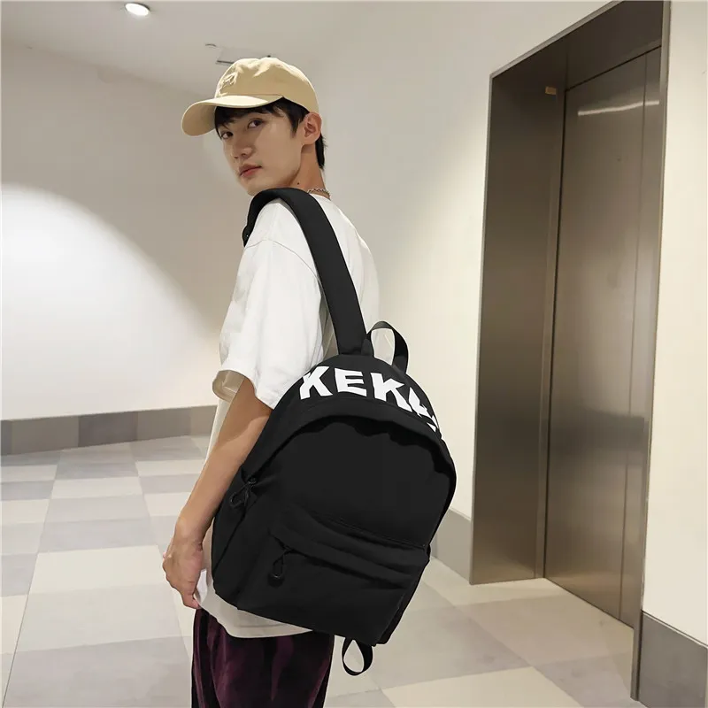 XIANGSU Nylon Backpack Unisex White/Black/Orange/Green/Purple-8