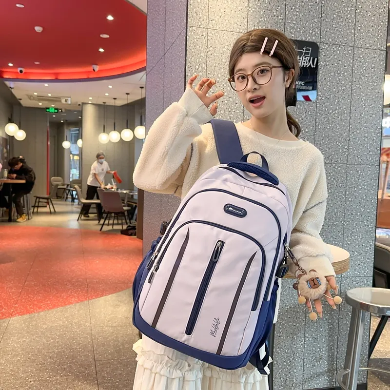 XIANGSU Nylon Backpack Unisex Multicolor-11