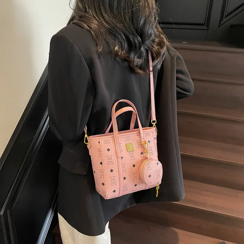 XIANGSU PU Handbag Shoulder Bag Crossbody Bag Women's Pink/Ecru/Brown-1