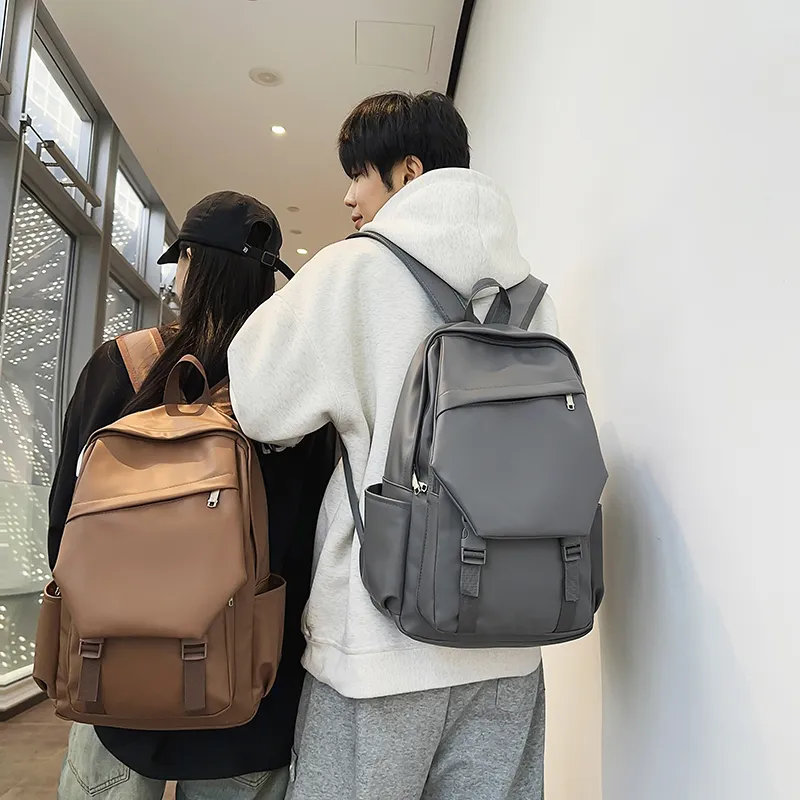XIANGSU PU Backpack Unisex White/Black/Gray/Brown-22