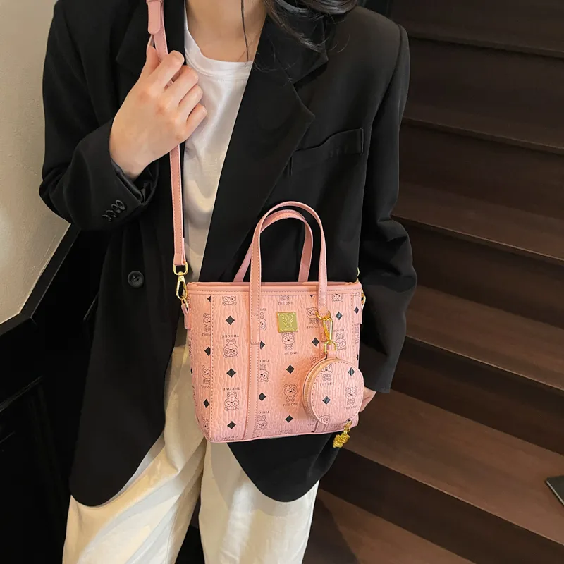 XIANGSU PU Handbag Shoulder Bag Crossbody Bag Women's Pink/Ecru/Brown-5
