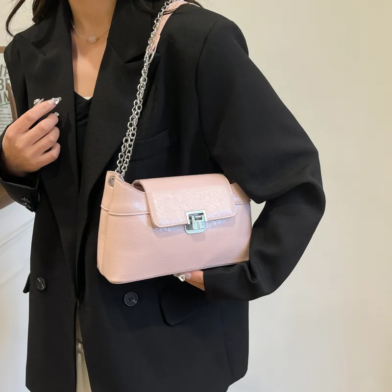 XIANGSU PU Shoulder Bag Women's Ecru/Silver/Black/Red/Pink/Brown-25