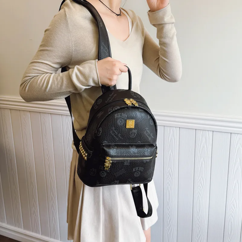 XIANGSU PU Backpack Women's Pink/White/Brown/Black-20