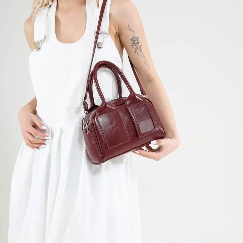 XIANGSU PU Shoulder Bag, Crossbody Bag, Handbag Women's Silver/Pink/Ecru/Burgundy/Brown/Black-24