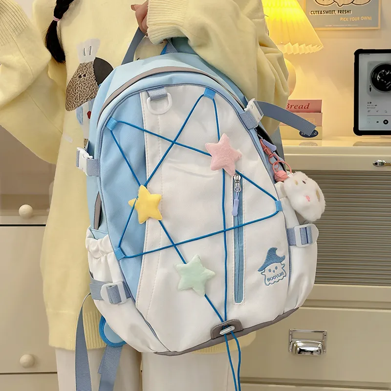 XIANGSU Nylon Backpack Large Size Unisex Multicolor-26