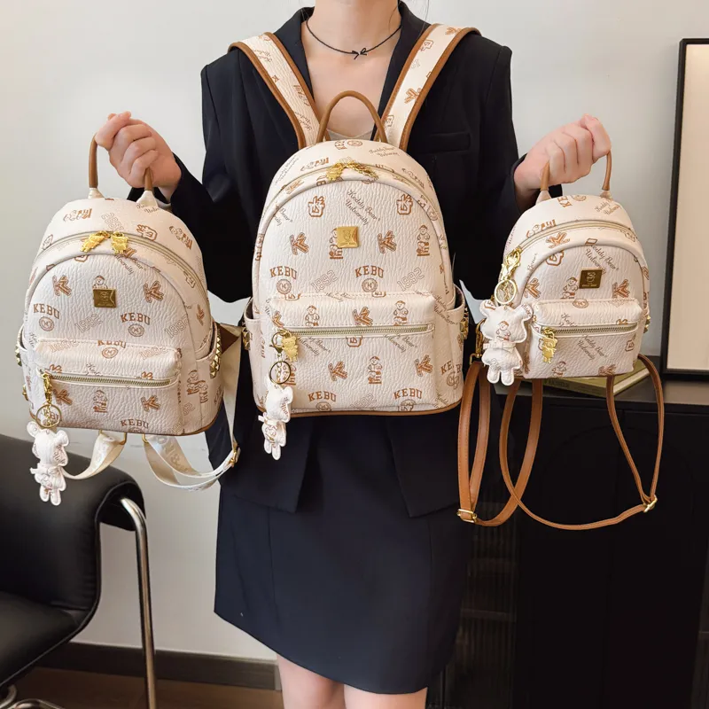 XIANGSU PU Backpack Women's Pink/White/Brown/Black-7